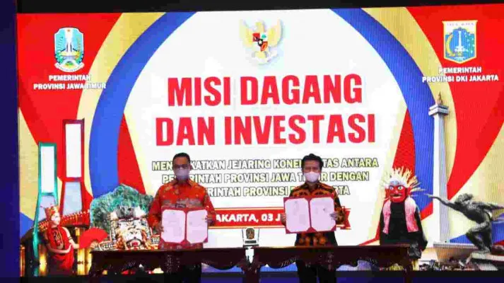 Kerjasama Pemprov DKI dengan Jawa Timur ditandai dengan perjanjian kerjasama (PKS) senilai Rp3,9 Miliar. (ist)