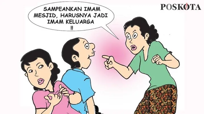 Nah Ini Dia edisi: Jika Iman kalah oleh Si Imin Istripun disiram air mendidih. (ilustrator: Ucha)