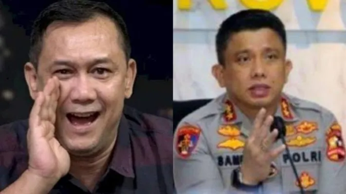 Kolase foto pegiat media sosial, Denny Siregar dan Irjen Ferdy Sambo, tersangka otak pembunuhan Brigadir J. (ist/diolah dari google.com)