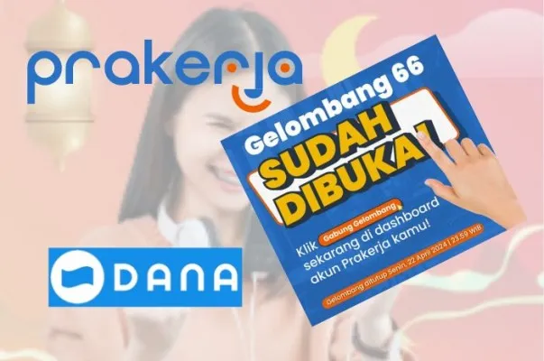 Berikut ini cara pendaftaran Prakerja gelombang 66 yang sudah dibuka hari ini, agar kamu bisa tarik saldo DANA Prakerja Rp700.000 sebagai insentif ke dompet elektronik tanpa menggunakan aplikasi penghasil saldo DANA tambahan. (POSKOTA)