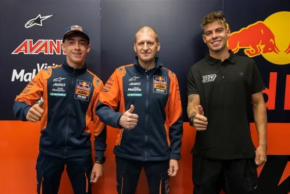 KTM konfirmasi pembalap baru mereka di Moto2, yaitu Pedro Acosta dan Augosto Fernandez. (foto/ktm)