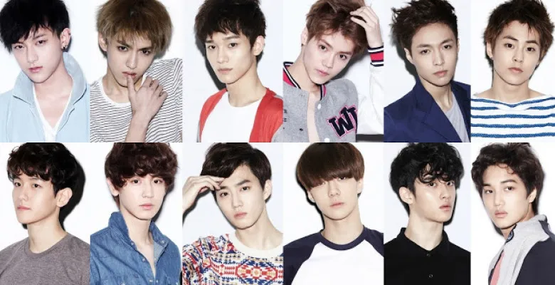 12 personil grup band EXO 2012 (Foto: istimewa)