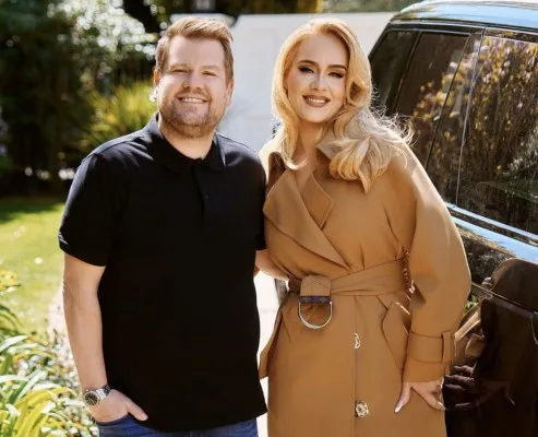 James Corden dan Adele (instagram.com/latelateshow)