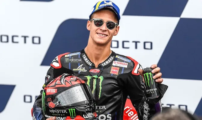 Meskipun berada di posisi ke dua, namun MotoGP San Marino menjadi salah satu seri yang terbaik bagi Fabio Quartararo. (Foto/twitter@fabioq20)