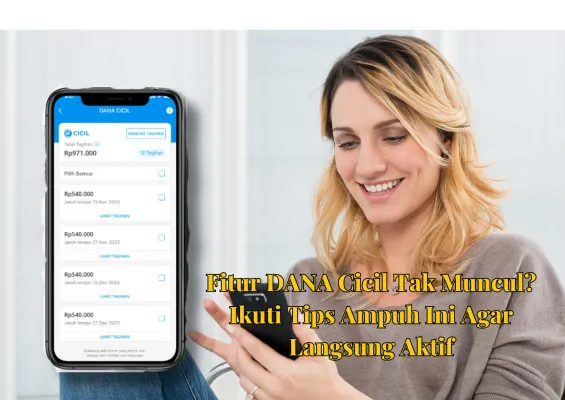 Ilustasi fitur DANA cicil. (Canva/Edited by Adam Ganefin)