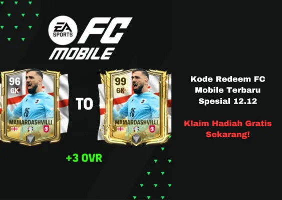 Klaim kode redeem FC Mobile spesial 12.12 cuma hari ini. Hadiah menarik menanti! (Yusuf Sidiq/Poskota)