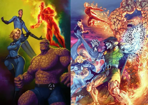 Ilustrasi fantastic 4 vs Victor Von Doom. (Pinterest/Mark Johnstone).