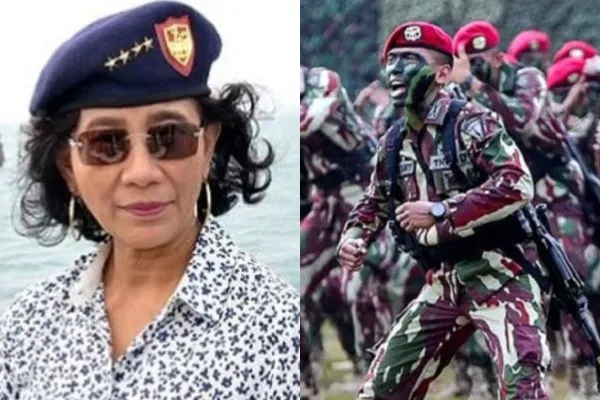 Susi marah ke KKB atas penembakan TNI. Foto: Kolase/Ist.