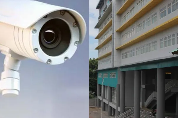 CCTV sekolah Athirah Makassar diperiksa Polisi. Foto: Kolase/Ist.