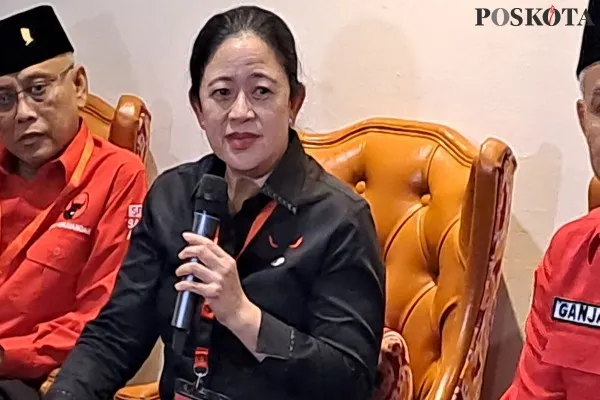 Puan Maharani bicara cawapres Ganjar. Foto: Poskota/Rizal.