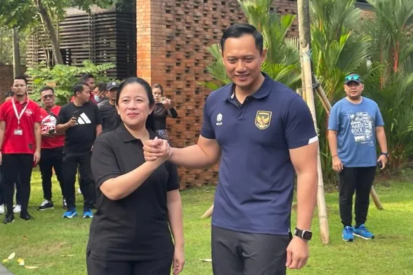 Puan bertemu dengan AHY di Plataran, Senayan, Jakarta. Foto: Ist.