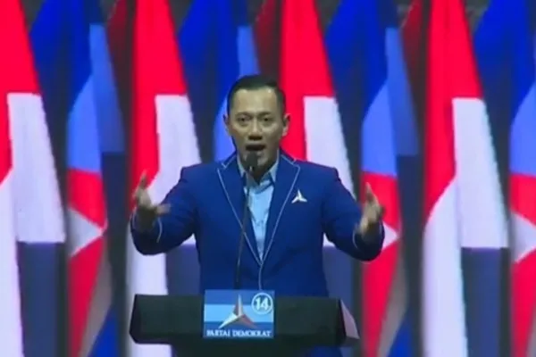 Demokrat resmi deklarasi Prabowo sebagai capres 2024. Foto: Youtube.