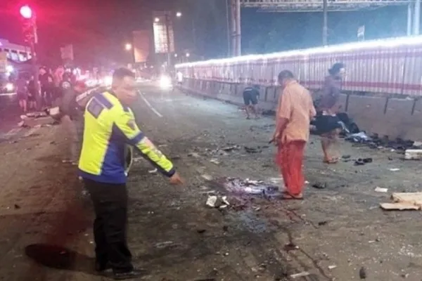 Lokasi kecelakaan exit Tol Bawen. Foto: Ist.