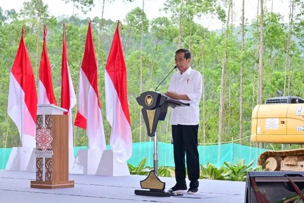 Presiden Jokowi di perilisan Nusantara Superblock di IKN. Foto: Ist.