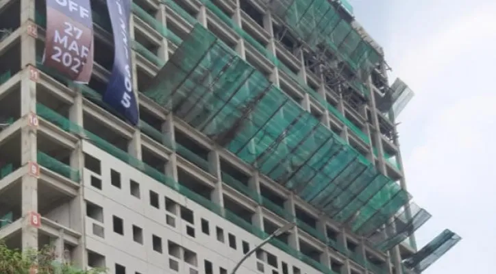 Proyek Apartemen Swasana di Pondok Kelapa, Jaktim yang dibangun Perumda Sarana Jaya masuk proses finishing . (Ist)