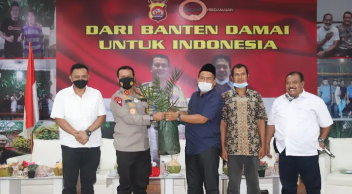 Kapolda Banten Irjen Pol Rudy Heriyanto Adi Nugroho diacara FGD "Dari Banten Untuk Damai Indonesia" di Aula Serbaguna Mapolda Banten, Sabtu (3/4/2021). (ist)