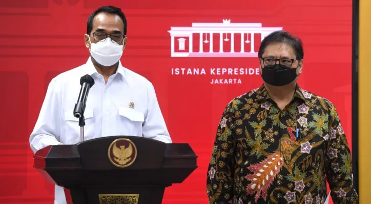 Menteri Perhubungan Budi Karya Sumadi saat menjelaskan larangan mudik. (ist)