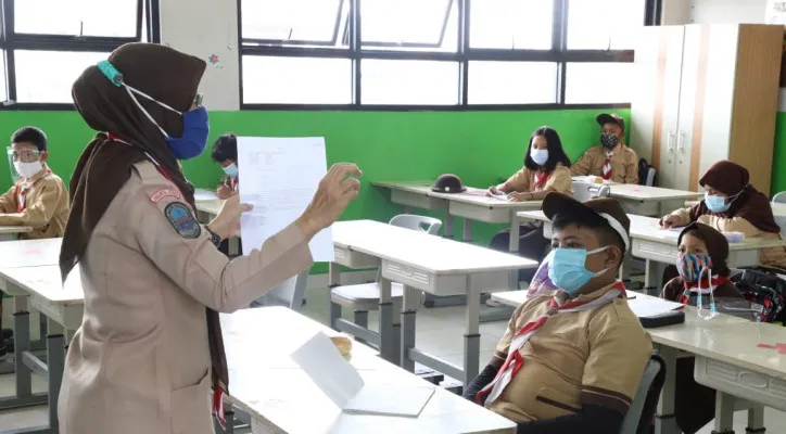 Uji coba sekolah tatap muka di SDN Pademangan Barat 11, Pademangan, Jakarta Utara. (ist)