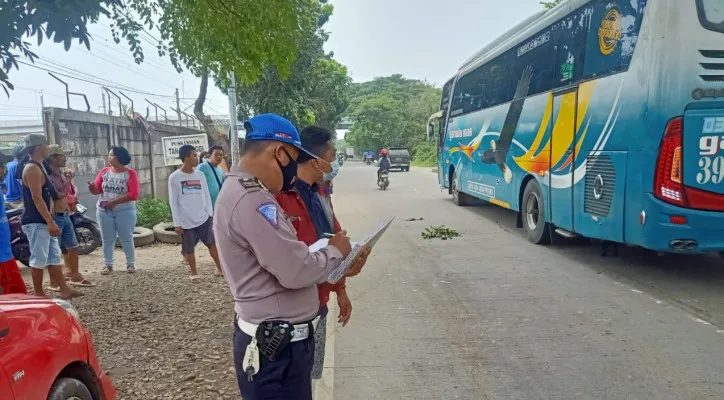 Lokasi kecelakaan. (Foto: Fernando Toga)