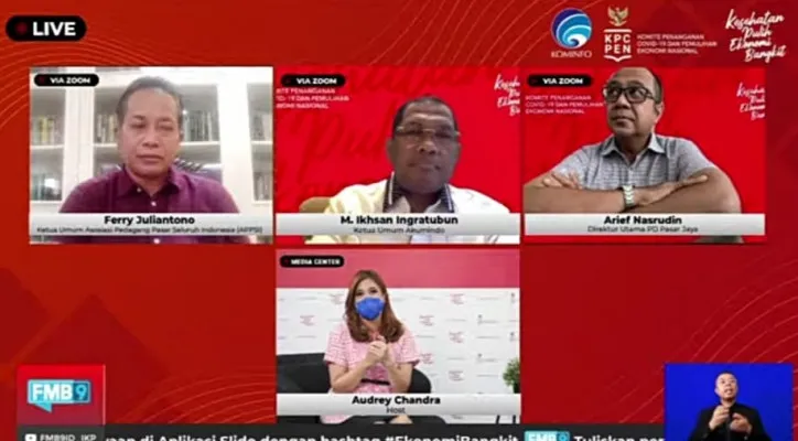 Tangkapan layar video dialog publik yang diselenggarakan KPCPEN dan ditayangkan di FMB9ID_IKP, Rabu (21/4/2021). (foto: ist)