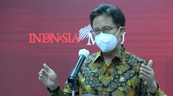 Menteri Kesehatan Budi Gunadi Sadikin saat memberikan keterangan. (ist)