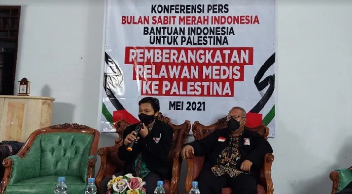 Ketua Umum DPN BSMI , Muhammad Djazuli Ambari (kiri) dan Sekjen BSMI, Muhammad Rudi, di Pasar Rebo, Jakarta Timur, Sabtu, (22/5/2021). (Cfoto: r05)