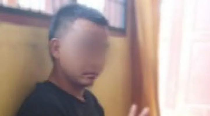 Pria diduga bandar sabu ditangkap polisi. (foto: ist)