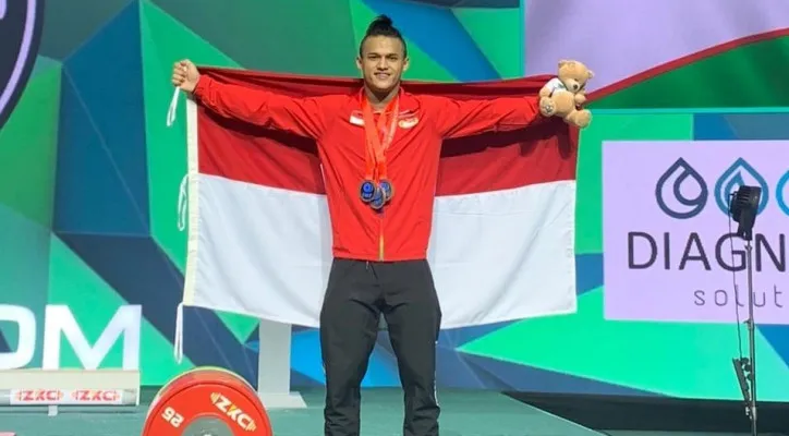 Rizky Juniansyah berhasil mengharumkan nama bangsa dengan meraih medali emas di Olimpiade Paris 2024. (foto: instagram/@rjuniansyah_)