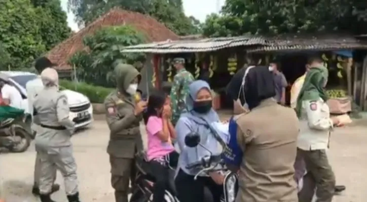 Operasi yustisi di Kecamatan Maja, Kabupaten Lebak (foto: istimewa)