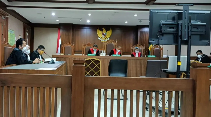 Suasana Sidang Kasus Dugaan Penipuan Rp 500 M di PN Jakpus. (adji)