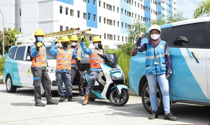 PLN siagakan pasokan listrik tempat isolasi pasien COVID-19 di Rusun Nagrak, Cilincing, Jakarta Utara. (Fotot/PLN).