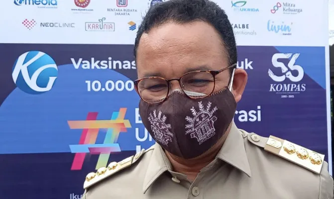 Gubernur DKI Jakarta Anies Baswedan menargetkan 8 juta warganya sudah divaksin. (Foto/Dok. Poskota.co.id)