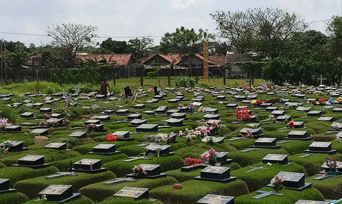 AktivitasTPU Selapajang mengalami peningkatan dampak korban COVID-19 yang terus meningkat, Jumat 2 Juli 2021.(Foto/Iqbal)