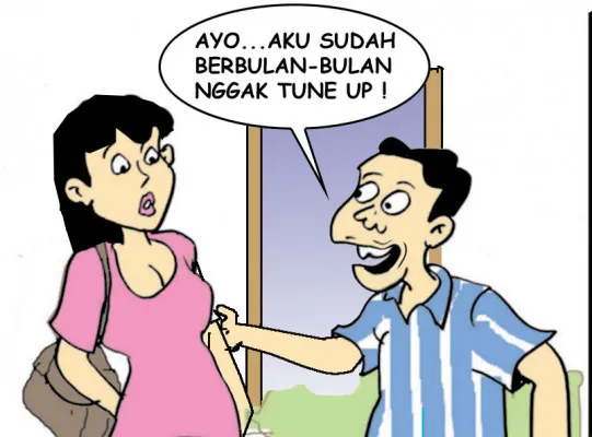 Karikatur Nah Ini Dia : Berbulan – Bulan Tak “Cun Ap”, Gadis ABG Tetangga Disergap. (Kartunis/Poskota.co.id/GTS)