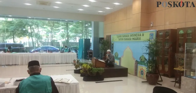 Kegiatan Musabaqah Tilawatil Quran (MTQ) di kawasan Balai Kota Tangsel, Minggu (4/7/2021). (Ridsha Vimanda)