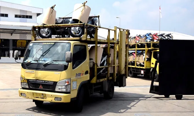 Wahana memastikan distribusi sepeda motor Honda wilayah Jakarta-Tangerang tetap aman di masa PPKM Darurat.(Foto/Wahana)