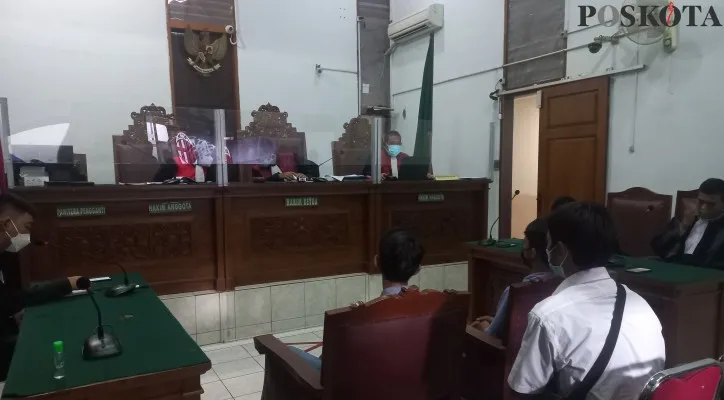 Suasana Sidang Vonis Kebakaran Kejagung di Pengadilan Negeri Jakarta Selatan. (adji)