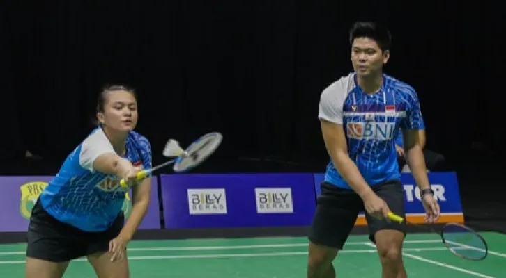 Pasangan ganda campuran Indonesia, Praveen Jordan/Melati Daeva Oktavianti. (Foto/PBSI)