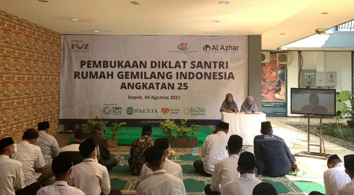 Pembukaan program pendidikan dan pelatihan (Diklat) vokasi di Rumah Gemilang Indonesia (RGI)  milik LAZNAS Al Azhar yang digelar Palyja. (ist)