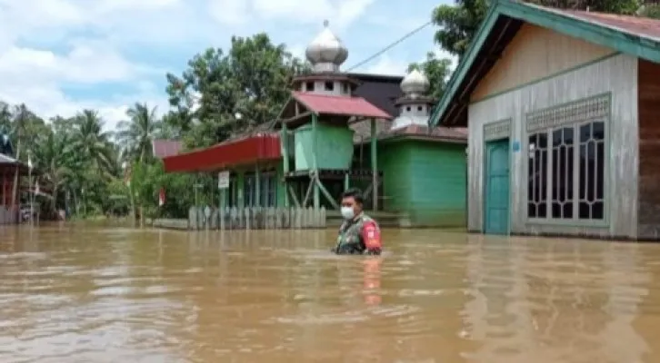 Banjir di Katingan, Kalimantan Tengah. (ist)