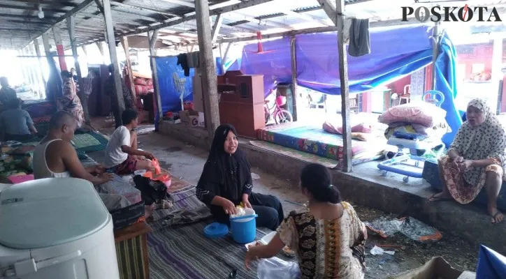 Warga yang terdampak banjir di aliran sungai ciujung sudah kembali ke rumahnya masing-masing. (Foto/Luthfi)