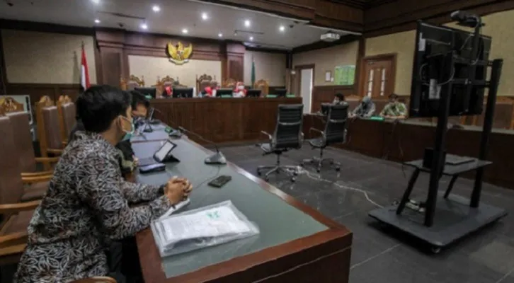 Proses sidang putusan terkait gugatan polemik polusi udara di Pengadilan Negeri Jakarta Pusat. (Foto: Dok koalisi ibu kota)