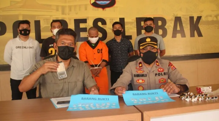 Satresnarkoba  Polres Lebak berhasil mengamankan seorang pengedar shabu di Lebak. (ist)