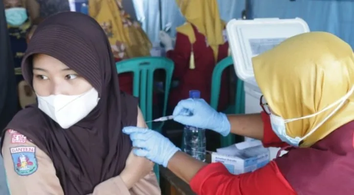 Gebyar vaksinasi massal di Kecamatan Labuan. (PPNI Pandeglang)