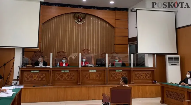 Suasana Sidang PN Jaksel Sidang Hoaks Jumhur Hidayat, JPU Menutut 3 Tahun Penjara terhadap Terdakwa. (PKL-01)