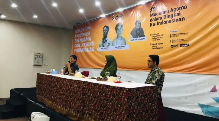 Diskusi Cangkir Opini bersama dengan DPD Ikatan Mahasiswa Muhammadiyah (IMM) Jawa Timur dan Pimpinan Cabang IMM Pasuruan Raya, mengenai Kolokium Moderasi Beragama dan Literasi Perdamaian dengan tema "Moderasi Beragama dalam Bingkai Ke-Indonesiaan". (ist)