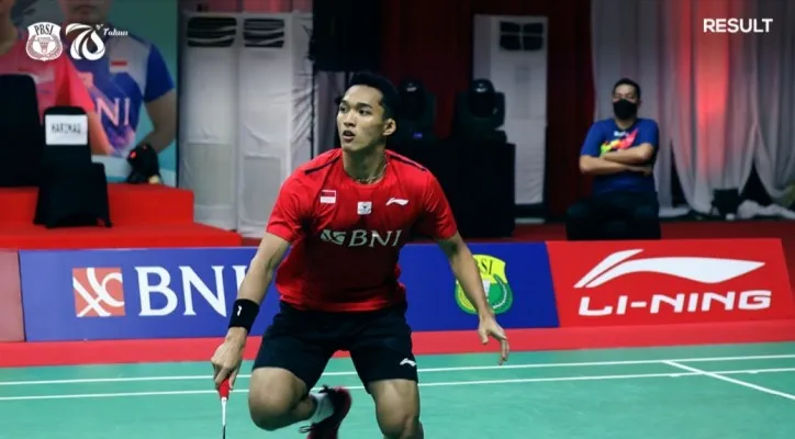 Pebulutangkis tunggal putra Indonesia, Jonatan Christie. (Foto/Twitter/@INABadminton)