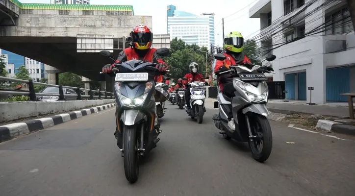 Komunitas Honda Beat adakan donasi. (foto: Wahana)