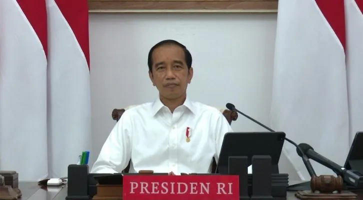 Presiden Joko Widodo saat memberikan pengarahan kepada para kepala daerah se-Indonesia di Istana Merdeka, Jakarta. (foto: biro pers)