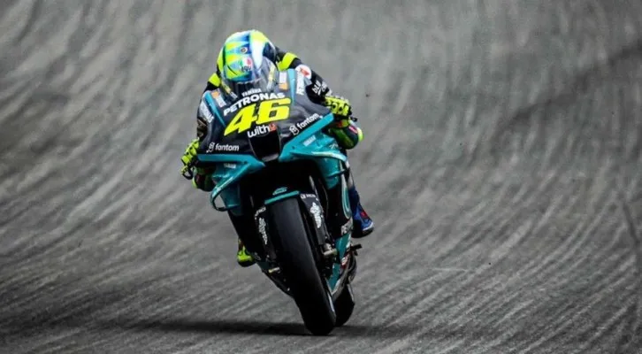 Pembalap Petronas Yamaha SRT, Valentino Rossi. (Foto/twitter/@VeleYellow46)